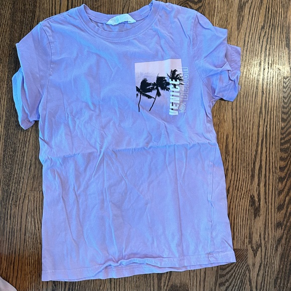 H&M Shirts & Tops Hm Light Pueple Tshirt Size 214 Poshmark